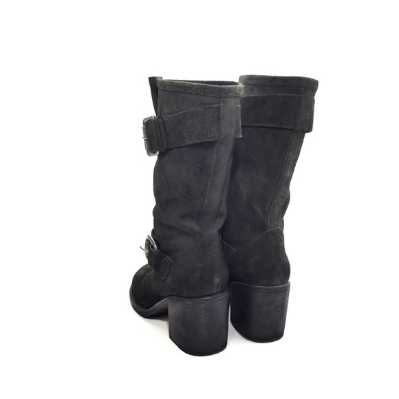 Vera Wang Lavender Dark Green Suede Pull-On Boots - Picture 7 of 8